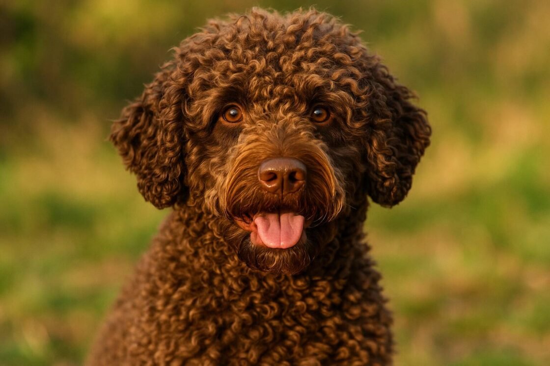 Upptäck allt om bruna krulliga hundraser, från Lagotto Romagnolo till Labradoodle. Expertråd om pälsvård, hälsa och träning för lockiga hundar.