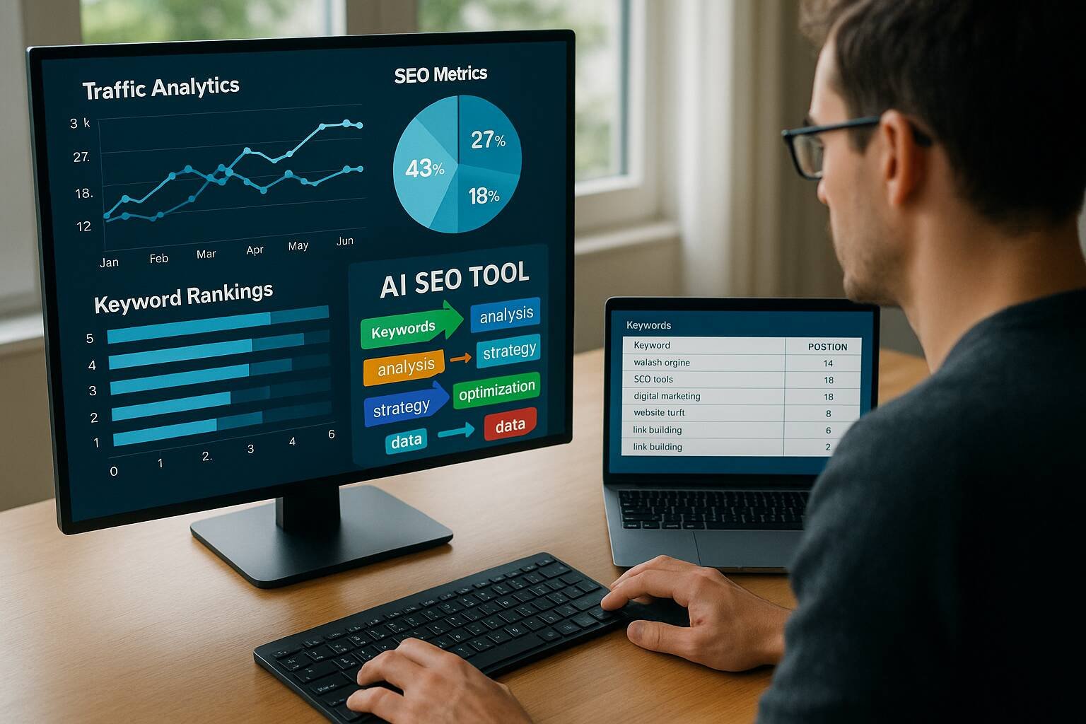Upptäck hur AI research prompts revolutionerar din SEO-strategi. Konkurrensanalys, målgruppsinsikter och effektiva innehållsstrategier för 2025.